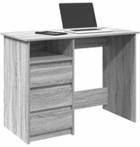 VidaXL Bureau 102x50x75 cm bewerkt hout grijs sonoma eikenkleurig