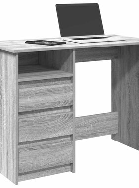 VidaXL Bureau 102x50x75 cm bewerkt hout grijs sonoma eikenkleurig