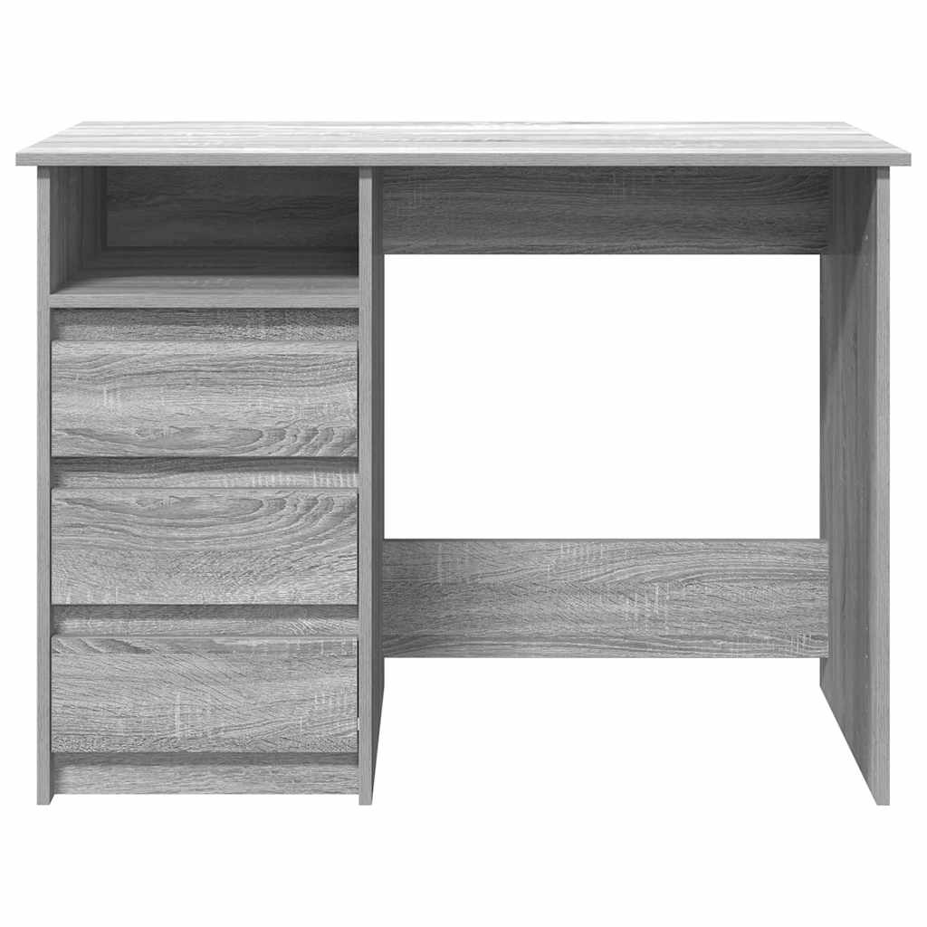 VidaXL Bureau 102x50x75 cm bewerkt hout grijs sonoma eikenkleurig