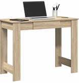 VidaXL Bureau 100x45x75 cm bewerkt hout sonoma eikenkleurig