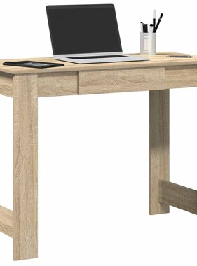 VidaXL Bureau 100x45x75 cm bewerkt hout sonoma eikenkleurig