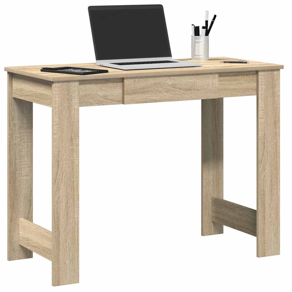 VidaXL Bureau 100x45x75 cm bewerkt hout sonoma eikenkleurig