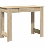 VidaXL Bureau 100x45x75 cm bewerkt hout sonoma eikenkleurig