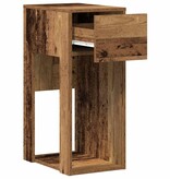 VidaXL Computertorenstandaard met lade 30x44x74 cm oud houtkleurig