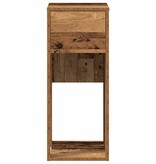 VidaXL Computertorenstandaard met lade 30x44x74 cm oud houtkleurig