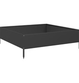VidaXL Plantenbak verhoogd 100x100x33,5 cm staal zwart