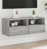 VidaXL Tv-wandmeubel 80x30x30 cm bewerkt hout grijs sonoma eikenkleur