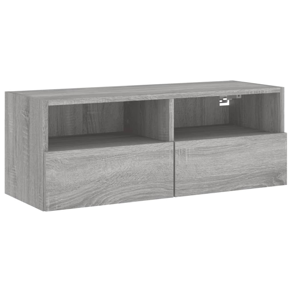 VidaXL Tv-wandmeubel 80x30x30 cm bewerkt hout grijs sonoma eikenkleur