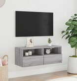 VidaXL Tv-wandmeubel 80x30x30 cm bewerkt hout grijs sonoma eikenkleur
