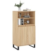VidaXL Hoge kast 60x36x110 cm bewerkt hout sonoma eikenkleurig