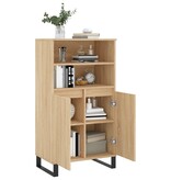VidaXL Hoge kast 60x36x110 cm bewerkt hout sonoma eikenkleurig