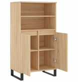 VidaXL Hoge kast 60x36x110 cm bewerkt hout sonoma eikenkleurig