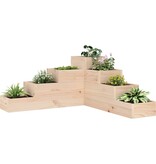 VidaXL Plantenbak 4-laags 80,5x79x36 cm massief grenenhout