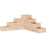 VidaXL Plantenbak 4-laags 80,5x79x36 cm massief grenenhout