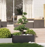 VidaXL Plantenbak 100x100x40 cm staal zwart