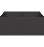 VidaXL Plantenbak 100x100x40 cm staal zwart