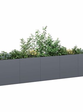 VidaXL Plantenbak 200x40x40 cm koudgewalst staal antracietkleurig