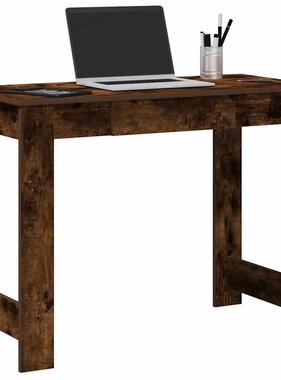 VidaXL Bureau 100x45x75 cm bewerkt hout gerookt eikenkleurig