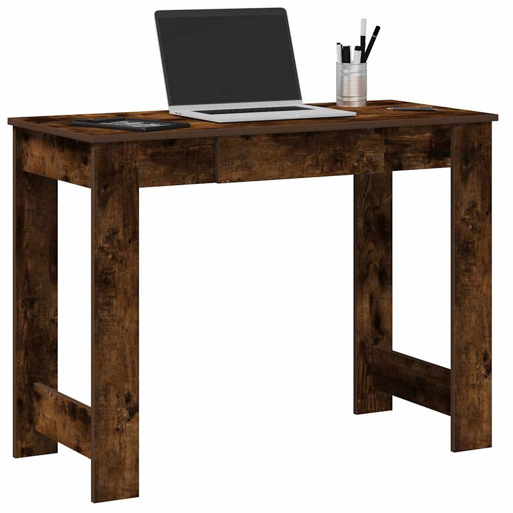 VidaXL Bureau 100x45x75 cm bewerkt hout gerookt eikenkleurig