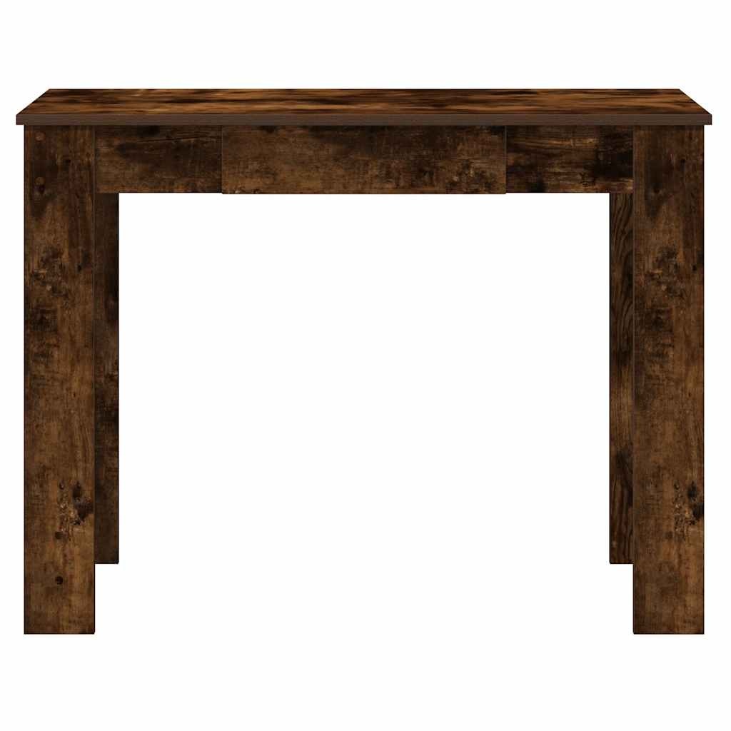 VidaXL Bureau 100x45x75 cm bewerkt hout gerookt eikenkleurig