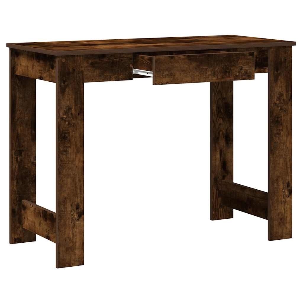 VidaXL Bureau 100x45x75 cm bewerkt hout gerookt eikenkleurig