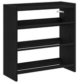 VidaXL Schoenenrek 60x25x62 cm bewerkt hout zwart