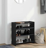 VidaXL Schoenenrek 60x25x62 cm bewerkt hout zwart