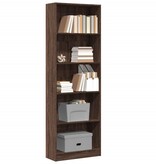 VidaXL Boekenkast 60x24x176 cm bewerkt hout bruin eikenkleurig
