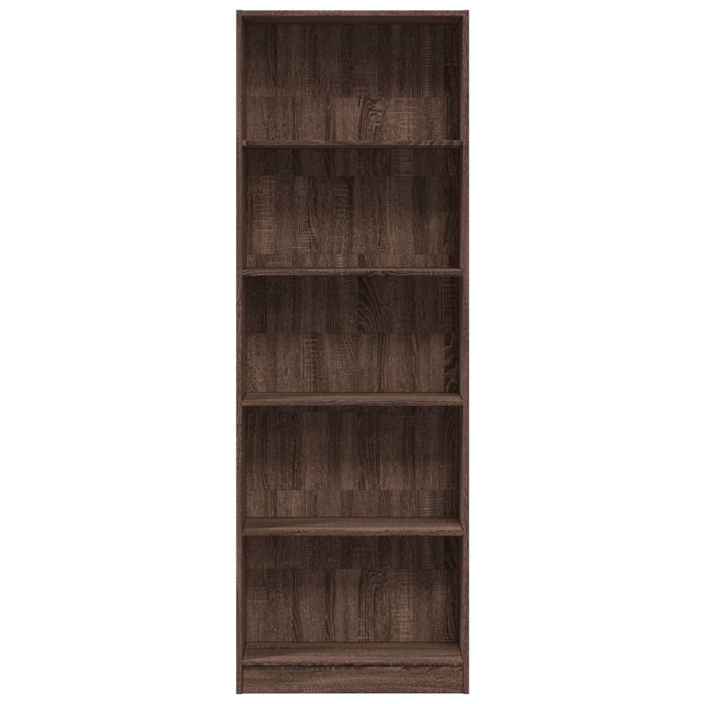 VidaXL Boekenkast 60x24x176 cm bewerkt hout bruin eikenkleurig