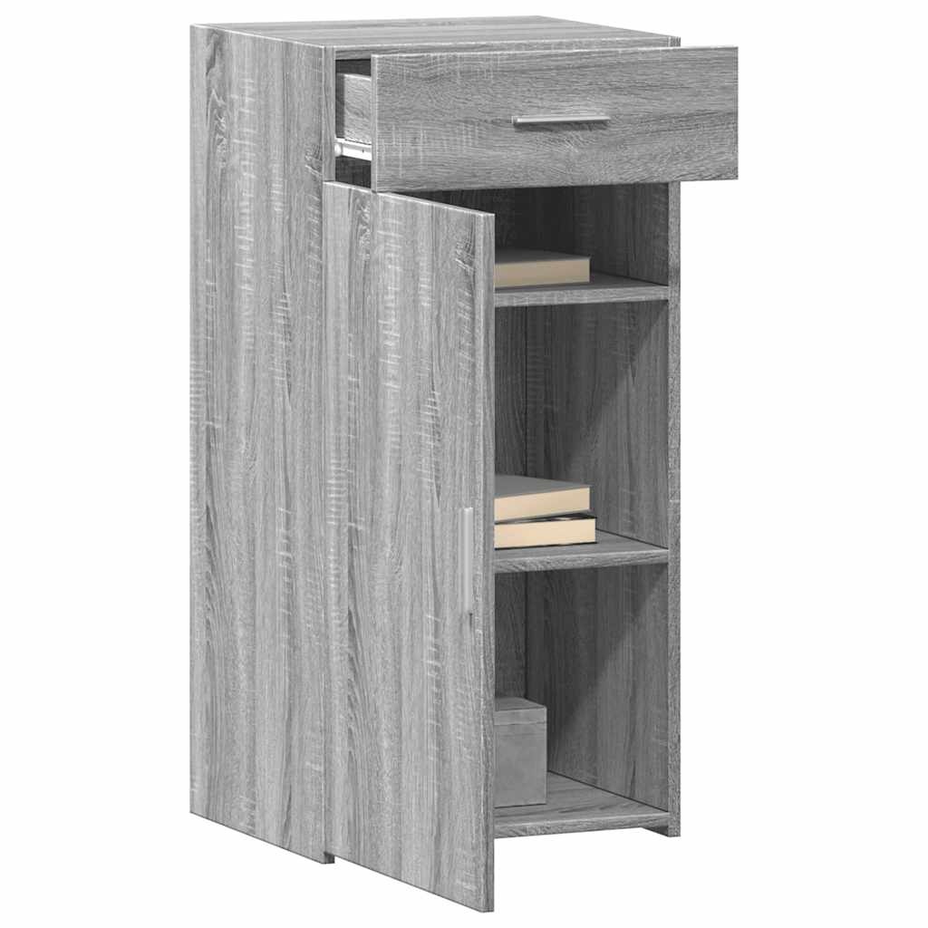 VidaXL Dressoir 45x42,5x93 cm bewerkt hout grijs sonoma eikenkleurig