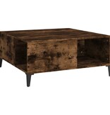 VidaXL Salontafel 80x80x36,5 cm bewerkt hout gerookt eikenkleurig