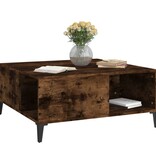 VidaXL Salontafel 80x80x36,5 cm bewerkt hout gerookt eikenkleurig