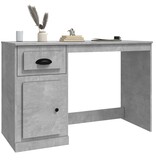 VidaXL Bureau met lade 115x50x75 cm bewerkt hout betongrijs