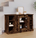 VidaXL Dressoir 100x35,5x60 cm bewerkt hout gerookt eikenkleurig