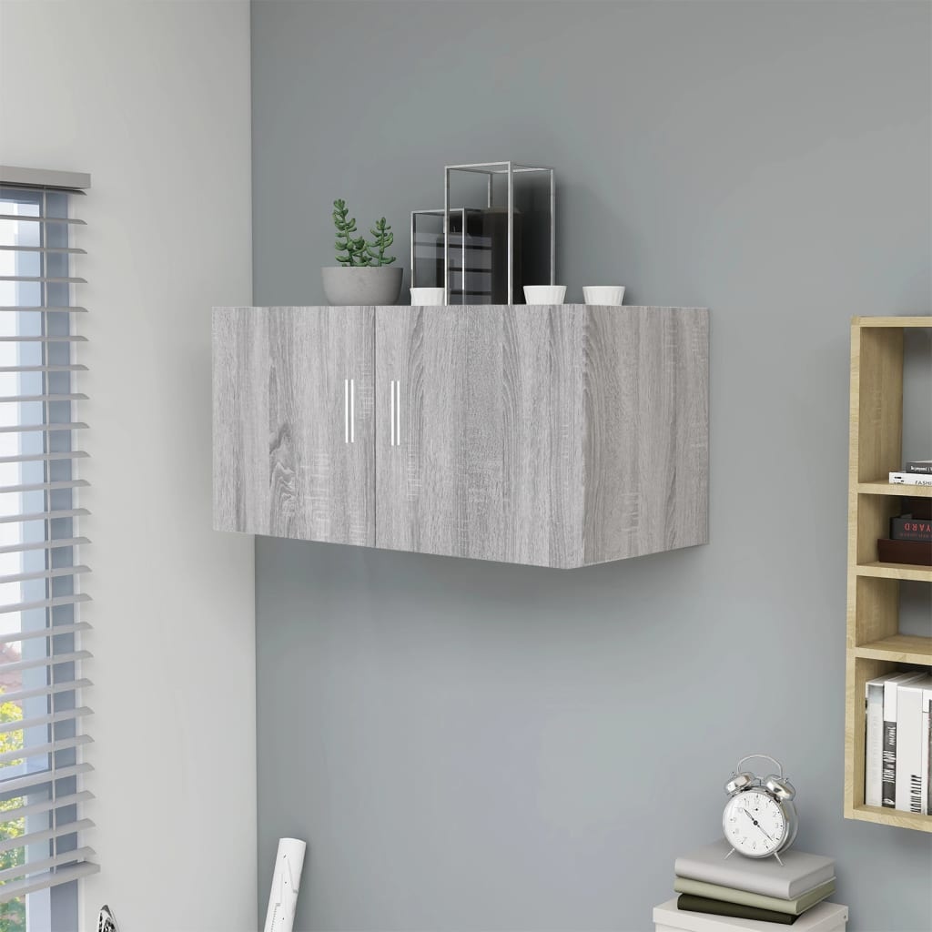 VidaXL Hangkast 80x39x40 cm bewerkt hout grijs sonoma eikenkleurig