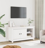VidaXL Tv-meubel 103x36,5x52 cm massief grenenhout wit