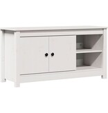 VidaXL Tv-meubel 103x36,5x52 cm massief grenenhout wit