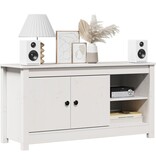 VidaXL Tv-meubel 103x36,5x52 cm massief grenenhout wit