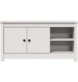 VidaXL Tv-meubel 103x36,5x52 cm massief grenenhout wit