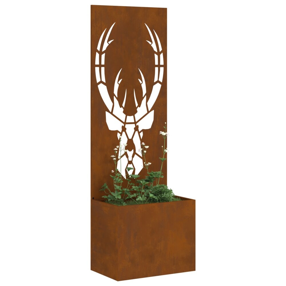 VidaXL Tuinplant met Decoratief Paneel Roestig 50 x 140 cm