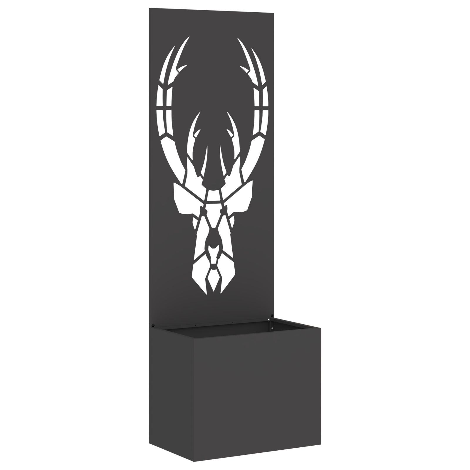 VidaXL Tuinplant met Decoratief Paneel Zwart 50 x 140 cm