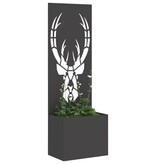 VidaXL Tuinplant met Decoratief Paneel Zwart 50 x 140 cm