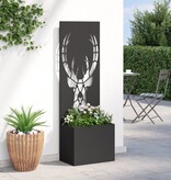 VidaXL Tuinplant met Decoratief Paneel Zwart 50 x 140 cm