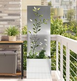 VidaXL Tuinplant met Decoratief Paneel Zilver 50 x 140 cm