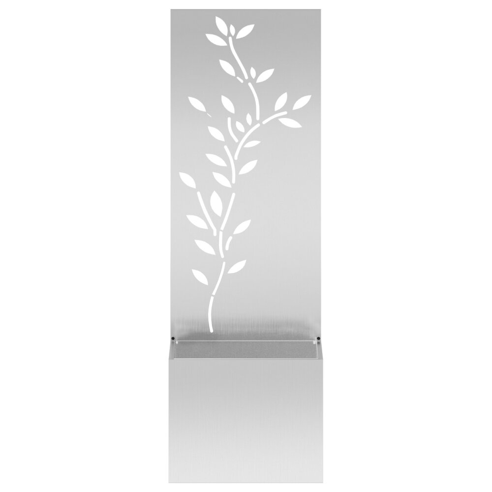 VidaXL Tuinplant met Decoratief Paneel Zilver 50 x 140 cm