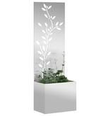 VidaXL Tuinplant met Decoratief Paneel Zilver 50 x 140 cm