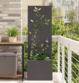 VidaXL Tuinplant met Decoratief Paneel Zwart 50 x 140 cm