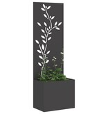 VidaXL Tuinplant met Decoratief Paneel Zwart 50 x 140 cm