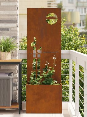 VidaXL Tuinplant met Decoratief Paneel Roestig 50 x 140 cm