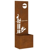 VidaXL Tuinplant met Decoratief Paneel Roestig 50 x 140 cm